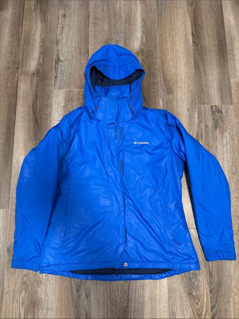 Columbia Royal Blue Hooded PufferJacket